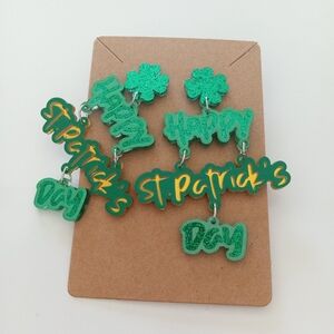 Fashion Jewelry St Patrick's Day Dangle Earrings